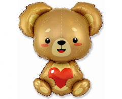 Balon foliowy miś z serduszkiem 84 × 69 cm - Balloons