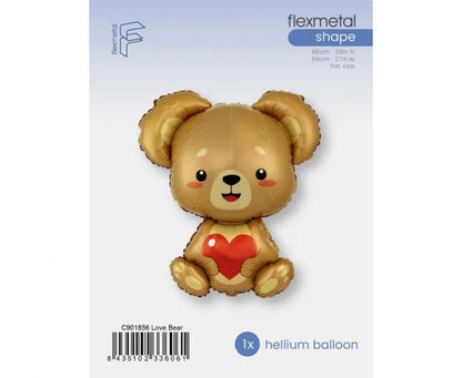 Balon foliowy miś z serduszkiem 84 × 69 cm - Balloons