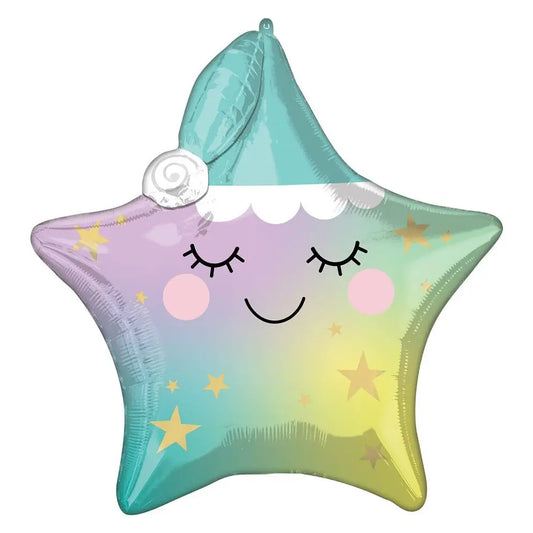 Balon foliowy Multi Sleepy Little Star, zapakowany