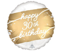 Balon foliowy na 30 urodziny 46 cm – okrągły Happy 30th Birthday Anagram - Balloons