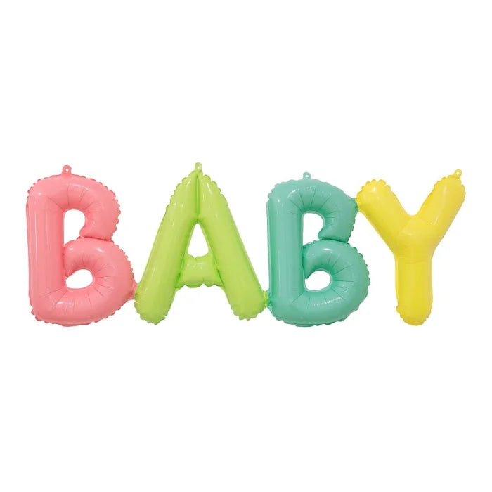 Balon foliowy napis BABY, 85x29 cm