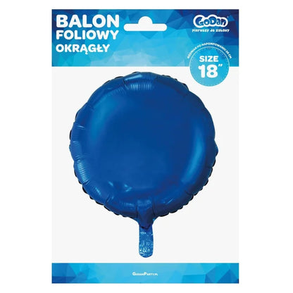 Balon foliowy OKRĄGŁY, granatowy, 18 cali