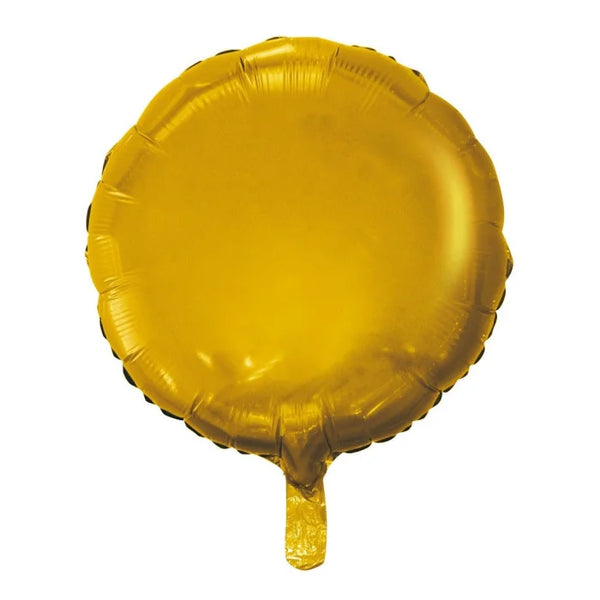 Balon foliowy okrągły złoty matowy 18 cali – stylowy dodatek do dekoracji