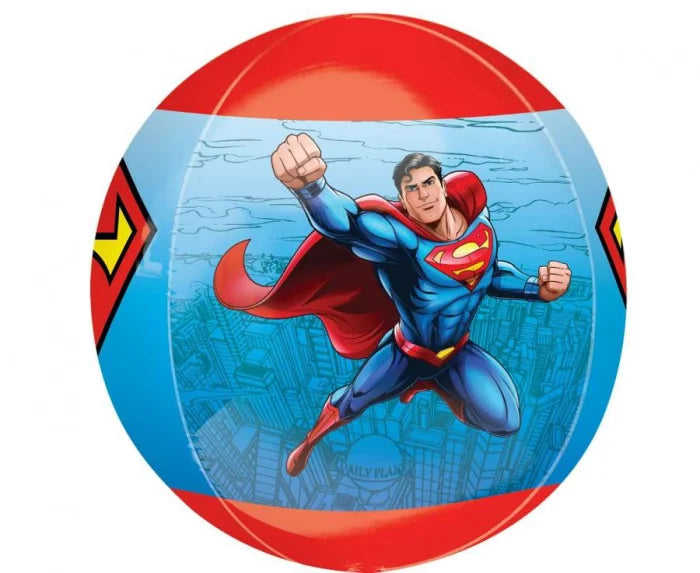Balon foliowy ORBZ Superman 15’’ – okrągły 1 szt. Anagram - Balloons