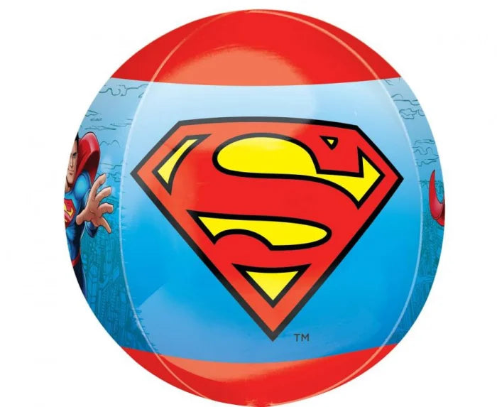 Balon foliowy ORBZ Superman 15’’ – okrągły 1 szt. Anagram - Balloons
