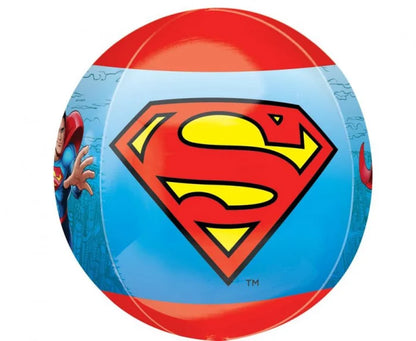 Balon foliowy ORBZ Superman 15’’ – okrągły 1 szt. Anagram - Balloons