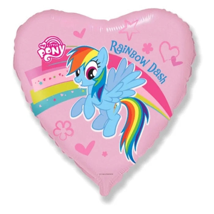 Balon foliowy PONY Rainbow Dash – serce 46x48 cm