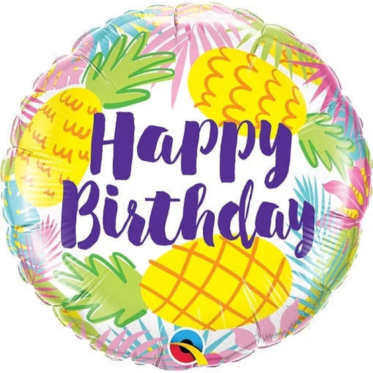 Balon foliowy QL 18'' Birthday Ananas