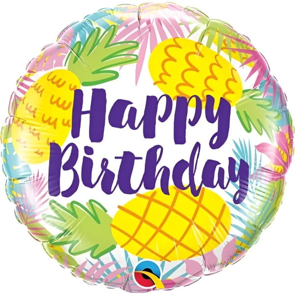 Balon foliowy QL 18'' Birthday Ananas
