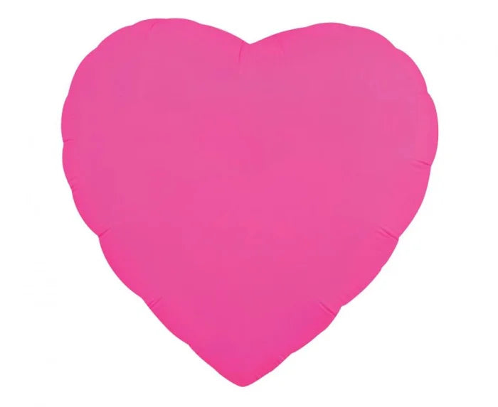 BALON FOLIOWY SERCE CIEMNORÓŻOWY (FLUOR)