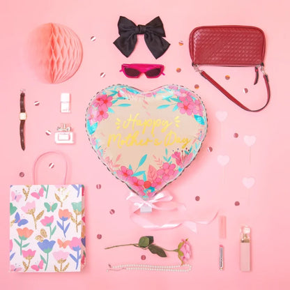 Balon foliowy serce Happy Mother’s Day 45 cm – idealny na Dzień Mamy - Balloons