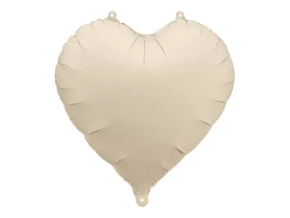 Balon foliowy Serce – jasny beż 45 cm (matowy)