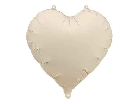 Balon foliowy Serce – jasny beż 45 cm (matowy)