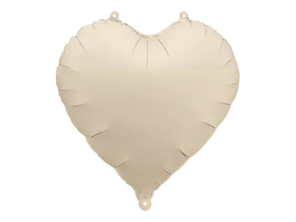 Balon foliowy Serce – jasny beż 45 cm (matowy)