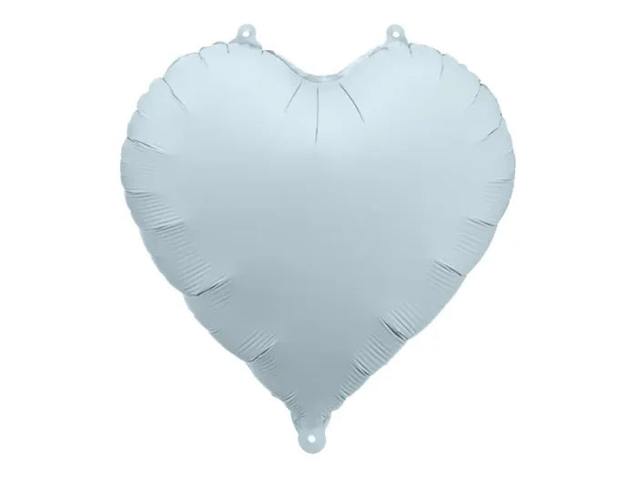 Balon foliowy Serce – mglisty niebieski 45 cm (matowy)