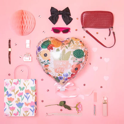 Balon foliowy serce Mom is the Best 45 cm – idealny prezent na Dzień Mamy - Balloons