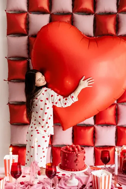 Balon foliowy Serce XXL 136 × 129 cm – czerwony - Balloons