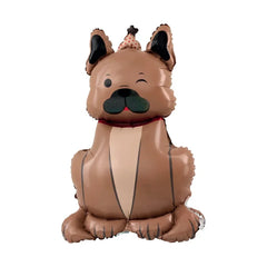 Balon foliowy stojący Pies Buldog z czapeczką 60 × 98 cm – zabawna dekoracja na urodziny i imprezy dziecięce - Balloons