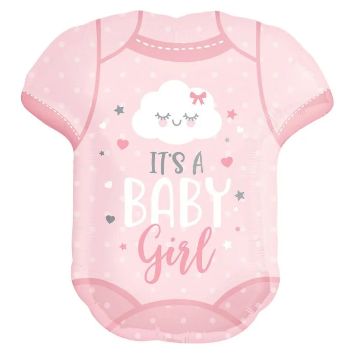 Balon foliowy Super Shape Baby Girl Onesie 55cm x 60cm, zapakowany