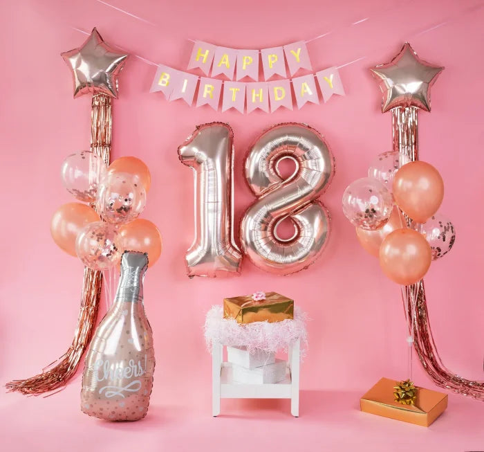 Balon foliowy Szampan Cheers – różowy Prosecco 49 × 98 cm