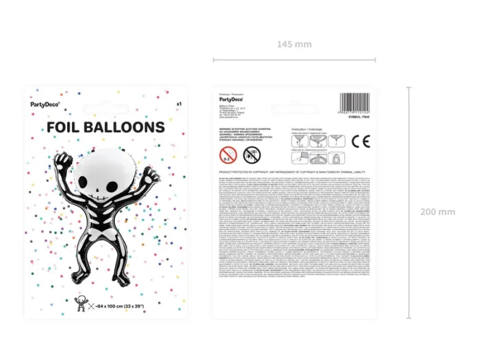 Balon Foliowy „Szkielet” – 84 x 100 cm