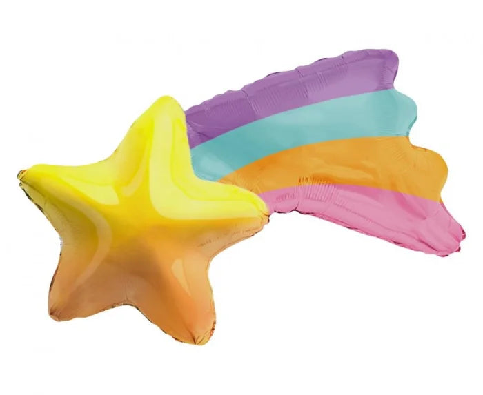 Balon foliowy Tęczowa Kometa – 75 × 56 cm