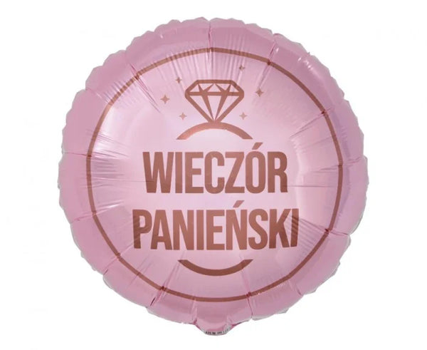 Balon foliowy „Wieczór Panieński” | 18’’ (46 cm) różowy okrągły