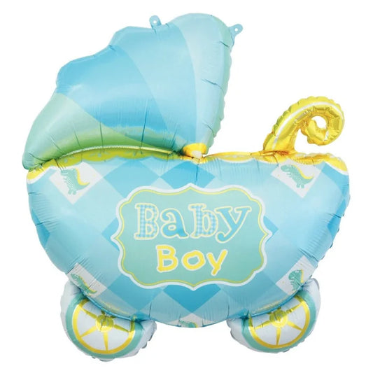 Balon foliowy WÓZEK, Baby Boy, 60 cm