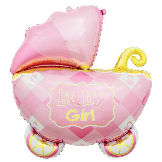 Balon foliowy WÓZEK, Baby Girl, 60 cm