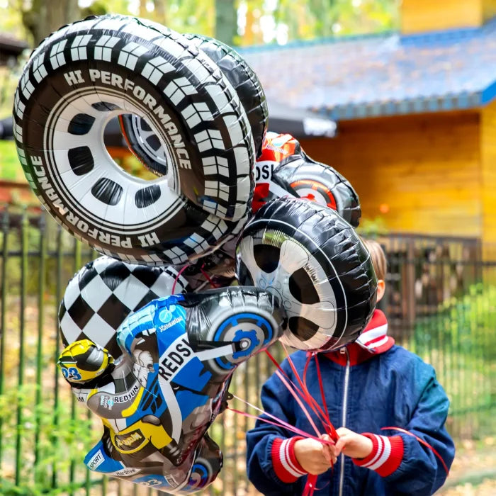 Balon foliowy Wyścigi Samochodowe – Koło 45 × 50 cm - Balloons