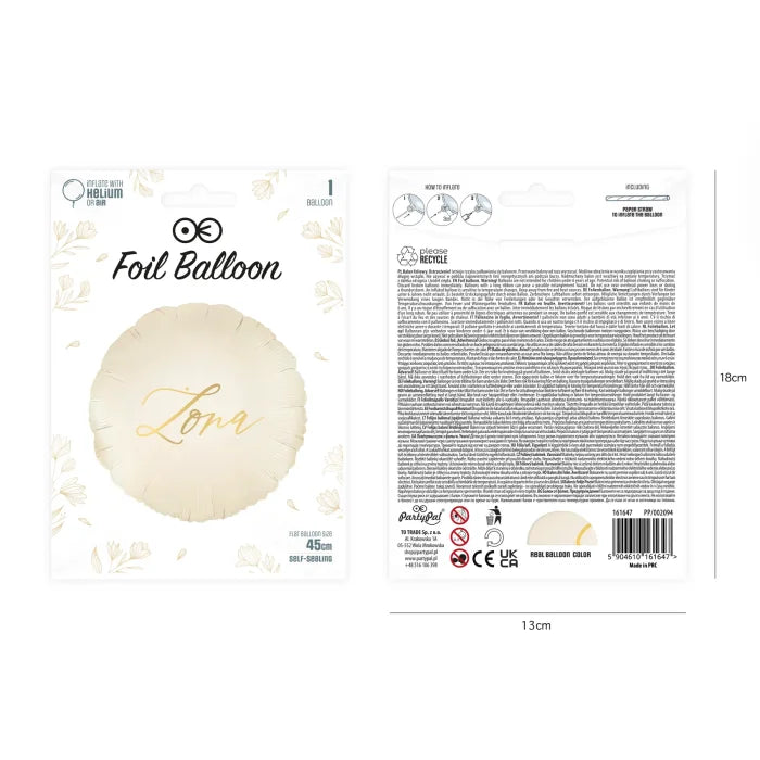 Balon foliowy „Żona” / „Mąż” – 18 cali (45 cm) – elegancka dekoracja na ślub rocznicę i sesje zdjęciowe - Balloons