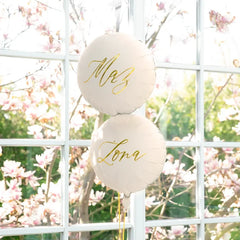 Balon foliowy „Żona” / „Mąż” – 18 cali (45 cm) – elegancka dekoracja na ślub rocznicę i sesje zdjęciowe - Balloons