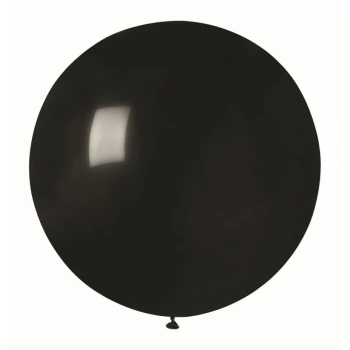 Balon G220 GIGANT, kula pastelowa czarny, 75cm