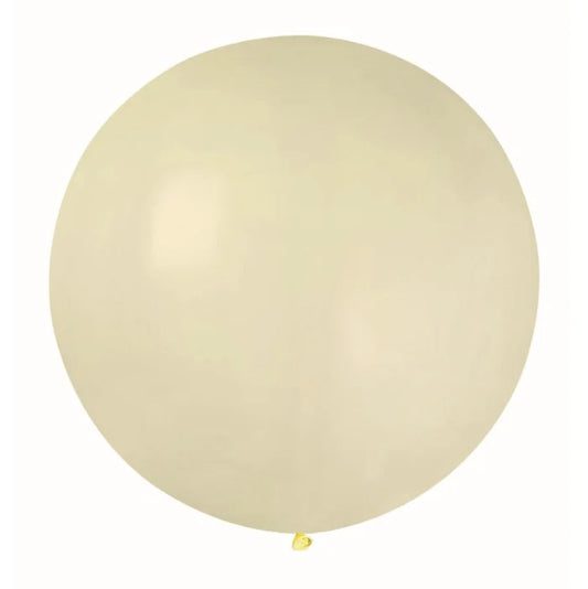 Balon G220 GIGANT, kula pastelowa kość słoniowa macaron , 75cm