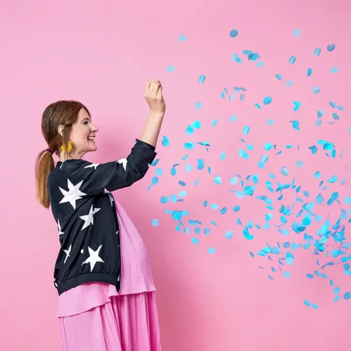 Balon Gender Reveal ’Chłopiec’ 1 m - Niebieskie Confetti