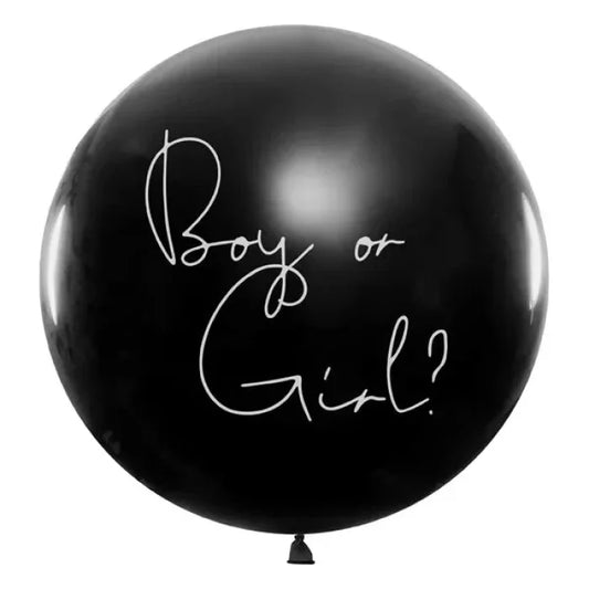 Balon Gender Reveal - Dziewczynka, 1 m, z różowym konfetti