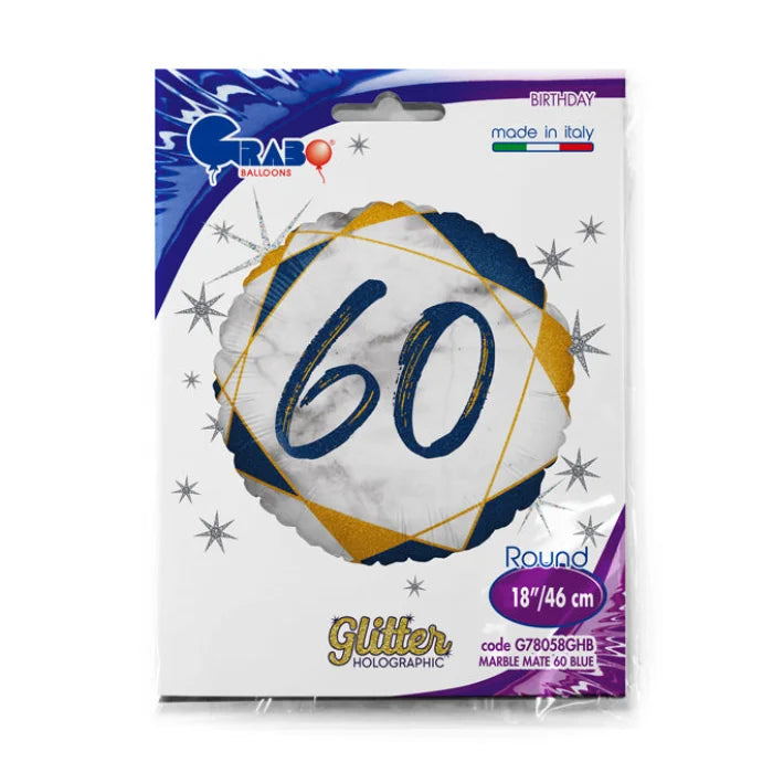 Balon Grabo 18" Marble Mate 60 Blue