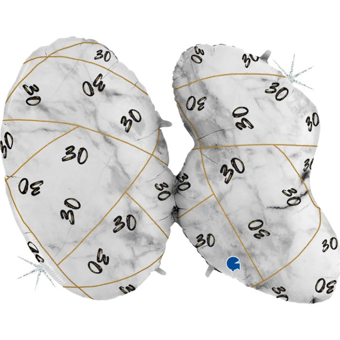 Balon Grabo 43" Marble Mate Numbers 30 Black