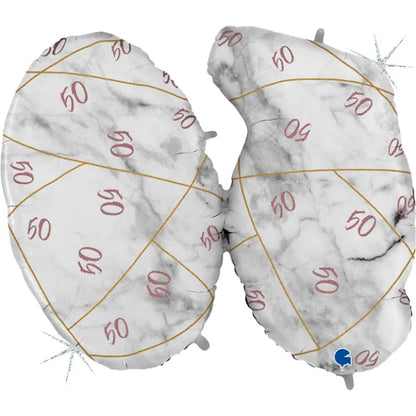 Balon Grabo 44" Marble Mate Numbers 50 Rose Gold-Glitetr Hol