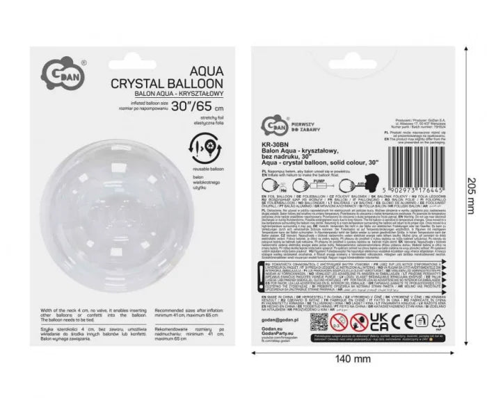 Balon kryształowy bez nadruku – 30 cali (41–65 cm) - Balloons