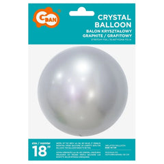 Balon kryształowy, grafitowy, 18"