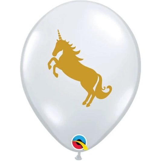 BALON QL 11" Z NADR. "UNICORN", CRYSTAL TRANSPARENT