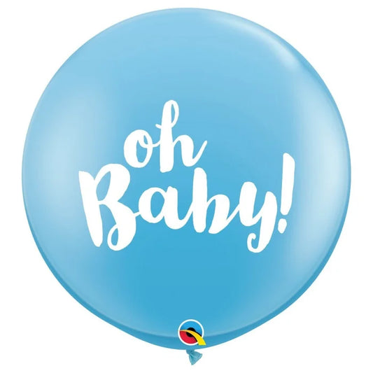 Balon QL 36 cali z nadr. Oh Baby, blue, 2 szt.