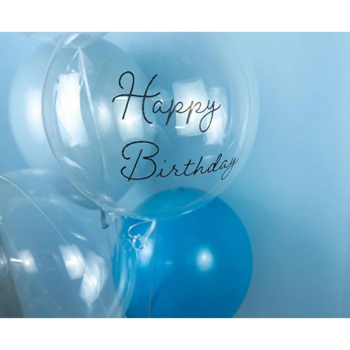 Balon Takara Bubble Balloon - Happy Birthday kaligrafowane , 330 mm/ 1 szt.