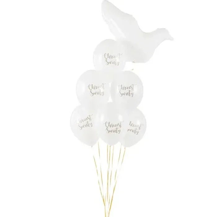 Balony 30 cm, Chrzest Święty, Pastel Pure White