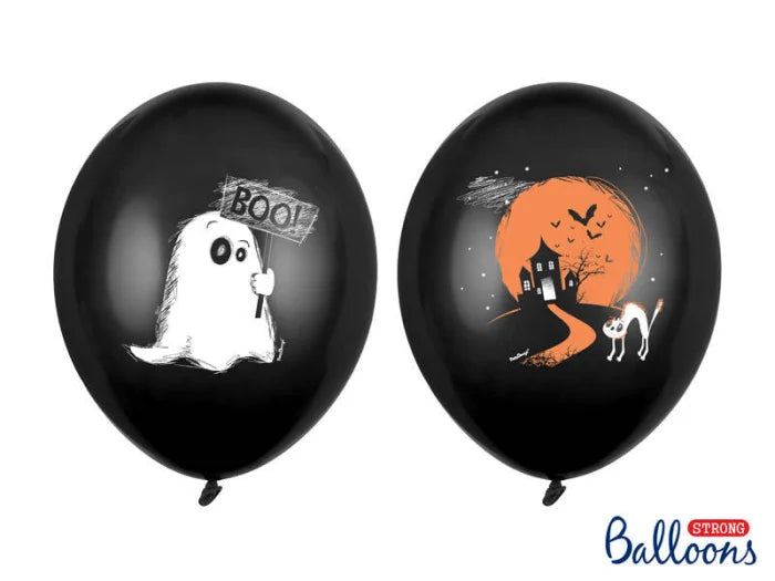 Balony 30 cm Duszek – Pastel Black – 6 sztuk - Balloons