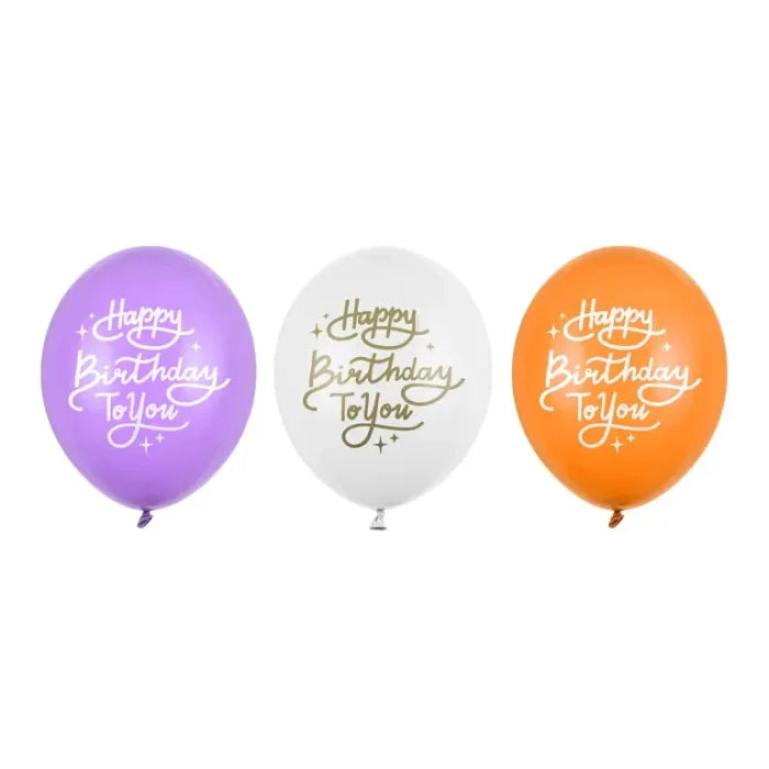 Balony 30 cm, Happy Birthday To You, mix