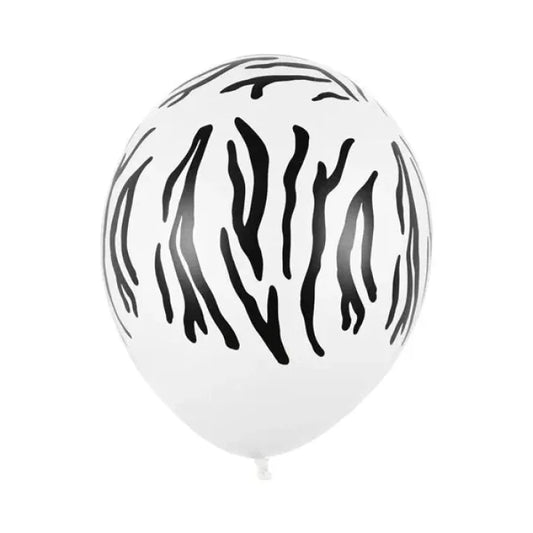 Balony 30 cm, Zebra, Pastel Pure White