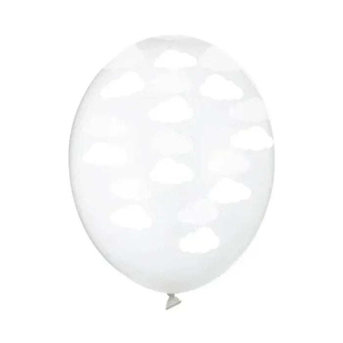 Balony 30cm, Chmurki, Crystal Clear