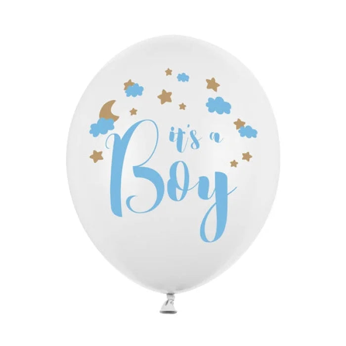 Balony 30cm, It's a Boy, Pastel Pure White